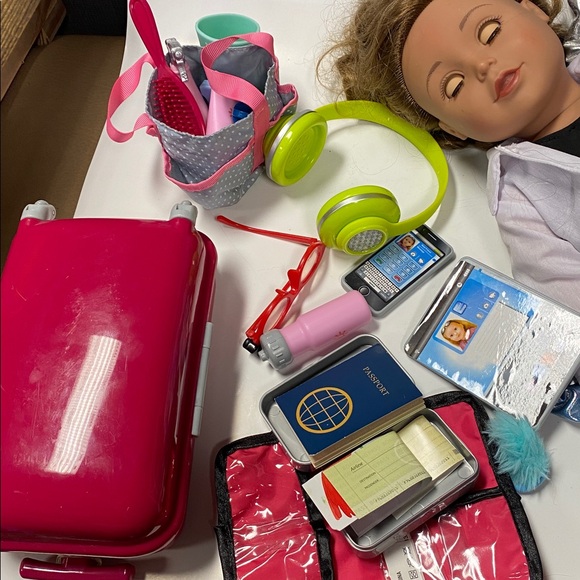 Adora 18” doll with many accessories used but good shape. Ice skate luggage etc - Picture 5 of 15